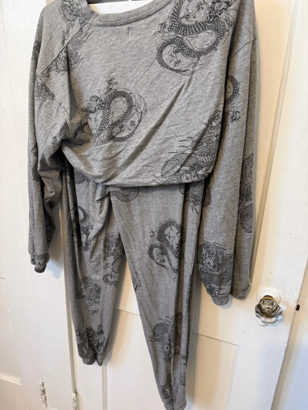 Streetwear Society Grey Snake-Print Kids Pajama Set